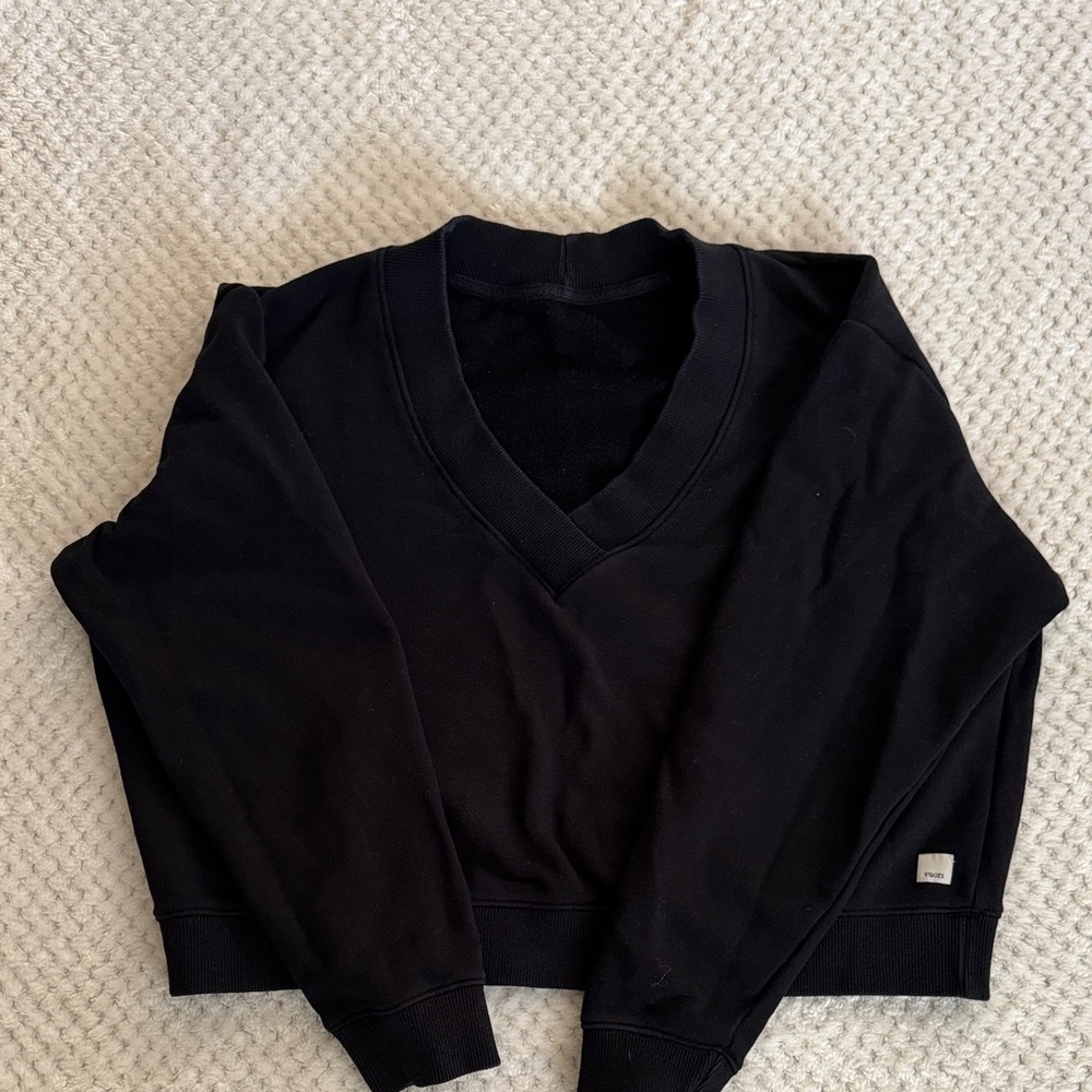 Vuori Black V-Neck Sweater